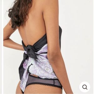 Free People Sundown bodysuit strapless open back